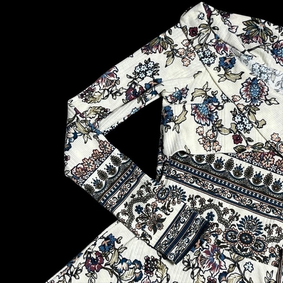 Altar’d State Cream Bohemian Long Sleeve Mini Dress S - Picture 5 of 10